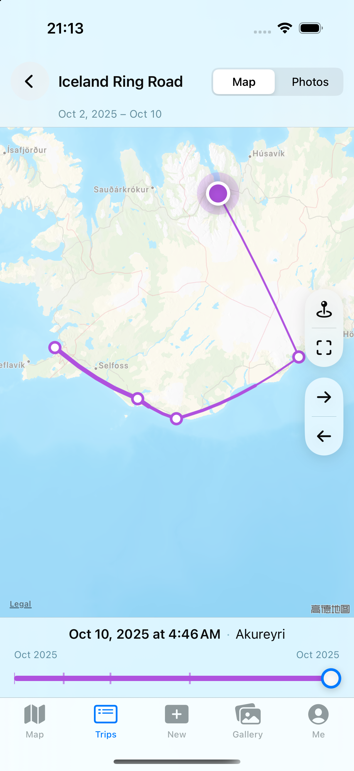 yunji footstep with local time and map